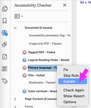 Get more information from the Explain option